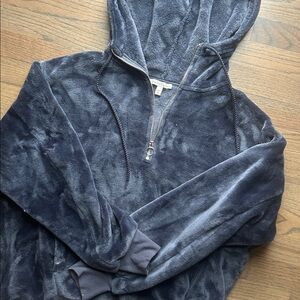 Cozy Hooded Quarter-zip